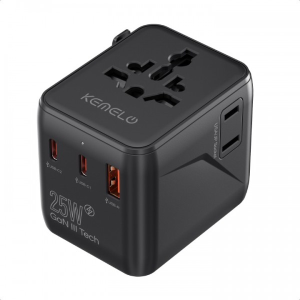 Universal Plug Adapter, 25W International Travel A...